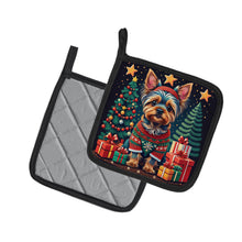 Load image into Gallery viewer, Yorkie Yorkshire Terrier Christmas Pot Holders - Set of 2 Decorative Kitchen Helpers | Made in the USA