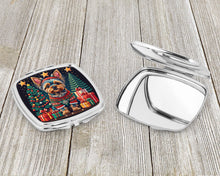 Load image into Gallery viewer, Yorkie Yorkshire Terrier Christmas Compact Mirror – Stylish Purse Mirror with Artistic Covers