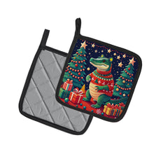 Load image into Gallery viewer, Alligator Christmas Pot Holders - Set of 2 Decorative Kitchen Helpers | Made in the USA