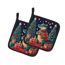 Load image into Gallery viewer, Alligator Christmas Pot Holders - Set of 2 Decorative Kitchen Helpers | Made in the USA