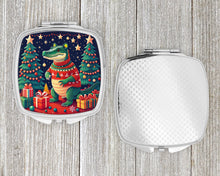 Load image into Gallery viewer, Alligator Christmas Compact Mirror – Stylish Purse Mirror with Artistic Covers