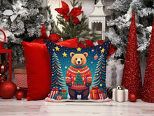 Load image into Gallery viewer, Bear Christmas Throw Pillow - 14x14 Decorative Pillow – Art for Your Home &amp; Patio