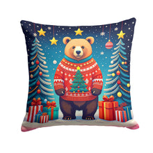 Load image into Gallery viewer, Bear Christmas Throw Pillow - 14x14 Decorative Pillow – Art for Your Home &amp; Patio