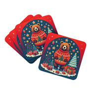 Load image into Gallery viewer, Bear Christmas Foam Coaster