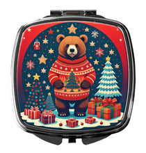 Load image into Gallery viewer, Bear Christmas Compact Mirror – Stylish Purse Mirror with Artistic Covers