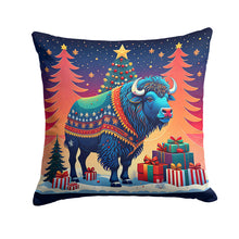 Load image into Gallery viewer, Buffalo Christmas Throw Pillow - 14x14 Decorative Pillow – Art for Your Home &amp; Patio