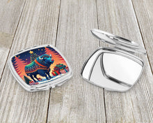 Load image into Gallery viewer, Buffalo Christmas Compact Mirror – Stylish Purse Mirror with Artistic Covers