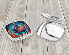 Load image into Gallery viewer, Buffalo Christmas Compact Mirror – Stylish Purse Mirror with Artistic Covers