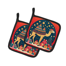 Load image into Gallery viewer, Camel Christmas Pot Holders - Set of 2 Decorative Kitchen Helpers | Made in the USA