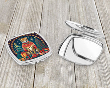 Load image into Gallery viewer, Cheetah Christmas Compact Mirror – Stylish Purse Mirror with Artistic Covers