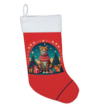 Load image into Gallery viewer, Cheetah Christmas Christmas Stocking