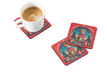 Load image into Gallery viewer, Cheetah Christmas Foam Coaster