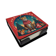 Load image into Gallery viewer, Cheetah Christmas PU Leather Note Paper Holder