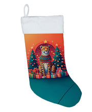 Load image into Gallery viewer, Cheetah Christmas Christmas Stocking