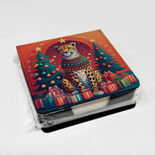 Load image into Gallery viewer, Cheetah Christmas PU Leather Note Paper Holder