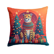 Load image into Gallery viewer, Cheetah Christmas Throw Pillow - 14x14 Decorative Pillow – Art for Your Home &amp; Patio