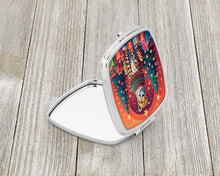 Load image into Gallery viewer, Cheetah Christmas Compact Mirror – Stylish Purse Mirror with Artistic Covers