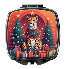 Load image into Gallery viewer, Cheetah Christmas Compact Mirror – Stylish Purse Mirror with Artistic Covers