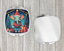 Load image into Gallery viewer, Elephant Christmas Compact Mirror – Stylish Purse Mirror with Artistic Covers