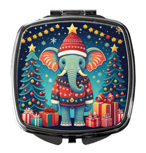 Load image into Gallery viewer, Elephant Christmas Compact Mirror – Stylish Purse Mirror with Artistic Covers