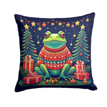Load image into Gallery viewer, Frog Christmas Fabric Decorative Pillow