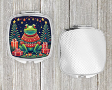 Load image into Gallery viewer, Frog Christmas Compact Mirror – Stylish Purse Mirror with Artistic Covers