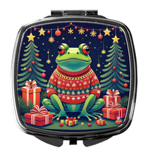 Load image into Gallery viewer, Frog Christmas Compact Mirror – Stylish Purse Mirror with Artistic Covers
