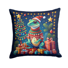 Load image into Gallery viewer, Gecko Christmas Throw Pillow - 14x14 Decorative Pillow – Art for Your Home &amp; Patio