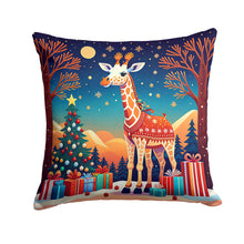 Load image into Gallery viewer, Giraffe Christmas Throw Pillow - 14x14 Decorative Pillow – Art for Your Home &amp; Patio