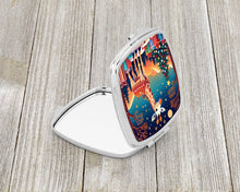 Load image into Gallery viewer, Giraffe Christmas Compact Mirror – Stylish Purse Mirror with Artistic Covers