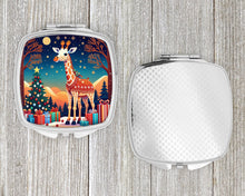 Load image into Gallery viewer, Giraffe Christmas Compact Mirror – Stylish Purse Mirror with Artistic Covers