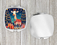 Load image into Gallery viewer, Giraffe Christmas Compact Mirror – Stylish Purse Mirror with Artistic Covers