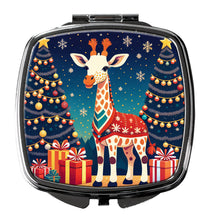 Load image into Gallery viewer, Giraffe Christmas Compact Mirror – Stylish Purse Mirror with Artistic Covers