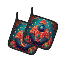 Load image into Gallery viewer, Gorilla Christmas Pot Holders - Set of 2 Decorative Kitchen Helpers | Made in the USA