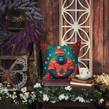 Load image into Gallery viewer, Gorilla Christmas Fabric Decorative Pillow