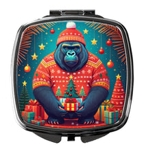 Load image into Gallery viewer, Gorilla Christmas Compact Mirror – Stylish Purse Mirror with Artistic Covers