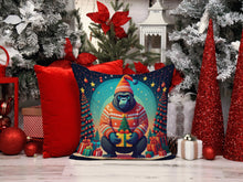 Load image into Gallery viewer, Gorilla Christmas Throw Pillow - 14x14 Decorative Pillow – Art for Your Home &amp; Patio