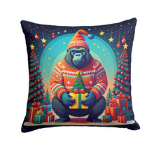 Load image into Gallery viewer, Gorilla Christmas Throw Pillow - 14x14 Decorative Pillow – Art for Your Home &amp; Patio