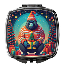 Load image into Gallery viewer, Gorilla Christmas Compact Mirror – Stylish Purse Mirror with Artistic Covers