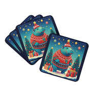 Load image into Gallery viewer, Hippopotamus Christmas Foam Coaster
