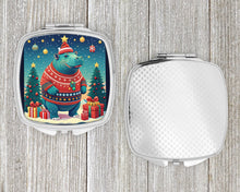 Load image into Gallery viewer, Hippopotamus Christmas Compact Mirror – Stylish Purse Mirror with Artistic Covers
