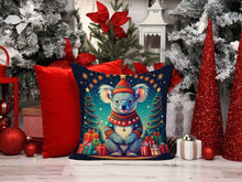 Load image into Gallery viewer, Koala Christmas Throw Pillow - 14x14 Decorative Pillow – Art for Your Home &amp; Patio