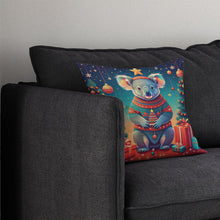 Load image into Gallery viewer, Koala Christmas Throw Pillow - 14x14 Decorative Pillow – Art for Your Home &amp; Patio