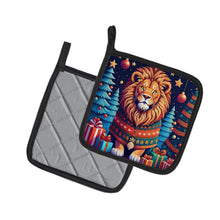 Load image into Gallery viewer, Lion Christmas Pot Holders - Set of 2 Decorative Kitchen Helpers | Made in the USA