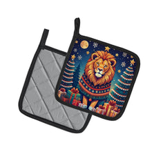 Load image into Gallery viewer, Lion Christmas Pot Holders - Set of 2 Decorative Kitchen Helpers | Made in the USA