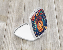 Load image into Gallery viewer, Lion Christmas Compact Mirror – Stylish Purse Mirror with Artistic Covers