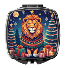 Load image into Gallery viewer, Lion Christmas Compact Mirror – Stylish Purse Mirror with Artistic Covers