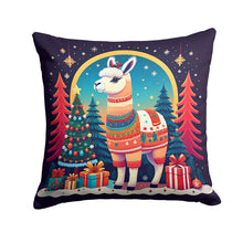 Load image into Gallery viewer, Llama Christmas Throw Pillow - 14x14 Decorative Pillow – Art for Your Home &amp; Patio