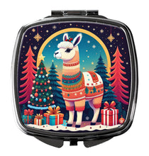 Load image into Gallery viewer, Llama Christmas Compact Mirror – Stylish Purse Mirror with Artistic Covers