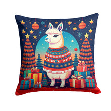 Load image into Gallery viewer, Llama Christmas Throw Pillow - 14x14 Decorative Pillow – Art for Your Home &amp; Patio